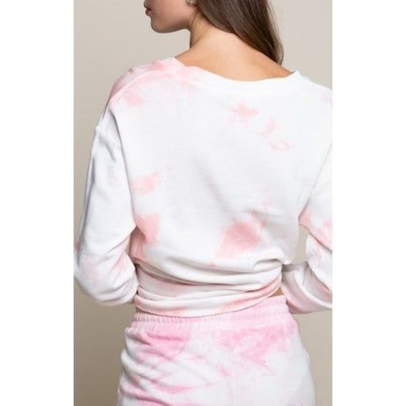 POLGIRLS Pink‎ Cloud (Tie-Dye) Pullover Lightweight Sweatshirt L - Picture 9 of 9